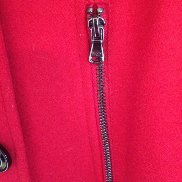 BRAND NEW Black Rivet Red Pea Coat, medium - Picture 3 of 11